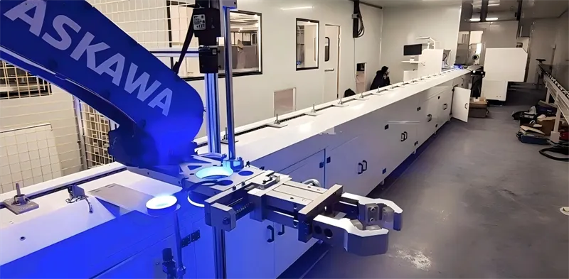 视觉引导自动上件传输线